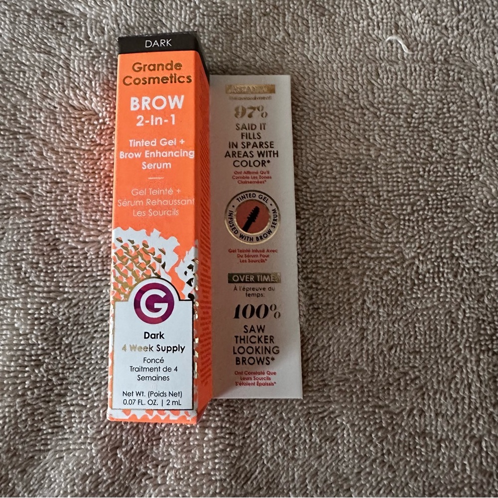 Grande Cosmetics Brow 2-In-1 Tinted Gel - Dark